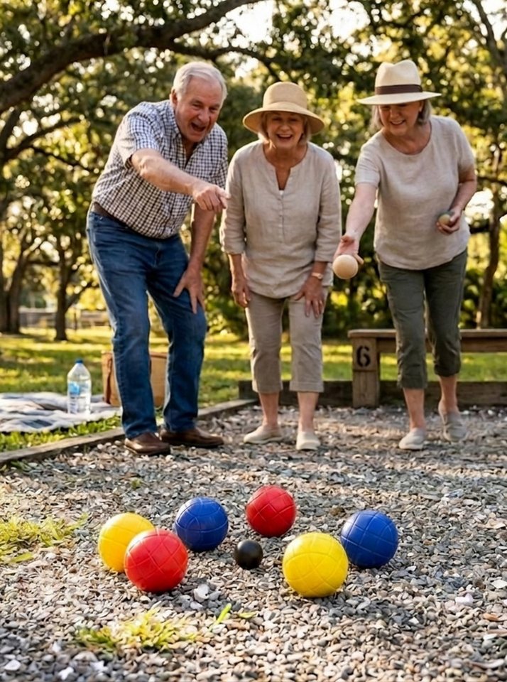 solex sports Stoßkugel 2 er Set Boule Kugeln Boccia Set Petanque (Spar-Set, 2-St., 2er Set), 2er Set inkl. Transportkörben Bild 2