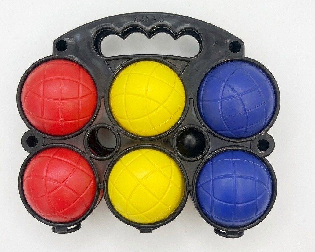 solex sports Stoßkugel 2 er Set Boule Kugeln Boccia Set Petanque (Spar-Set, 2-St., 2er Set), 2er Set inkl. Transportkörben Bild 3