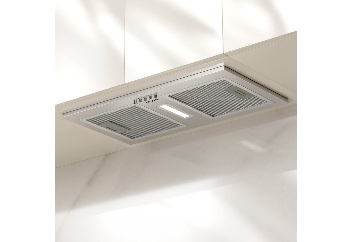 CIARRA Unterbauhaube 52cm Einbauhaube für Küchenschrank 404 m³/h Abluft & Umluft CBCS5937A Einbau-Dunstabzugshaube aus Edelstahl 3 Stufen mit LED Druckknopf Bild 3