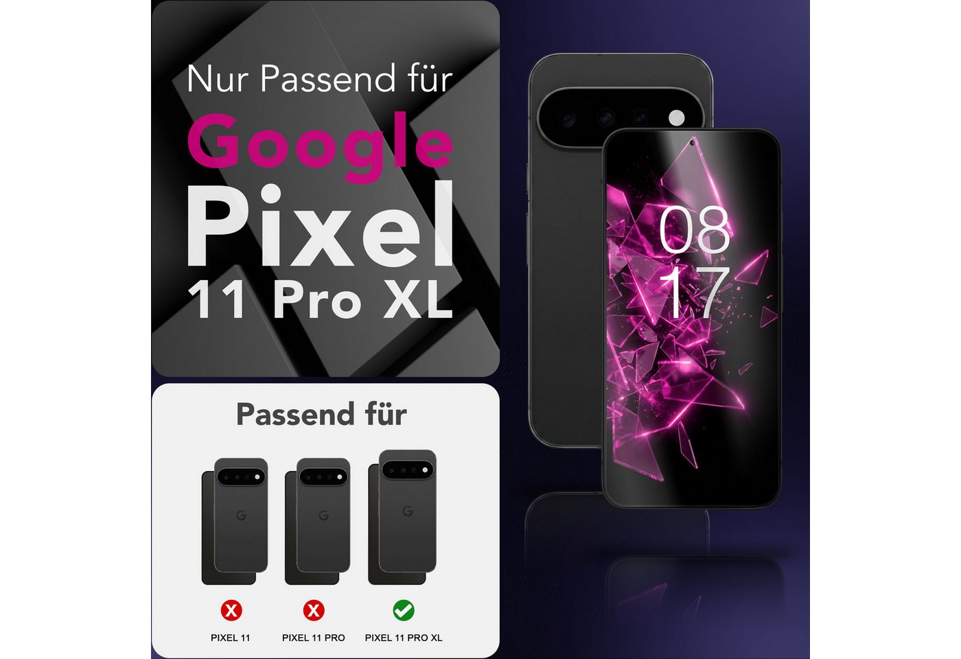 Nalia Schutzfolie Google Pixel 11 Pro XL, Displayschutzglas 9H / Anti-Spy Privacy Glas / Diskreter Sichtschutz Bild 4