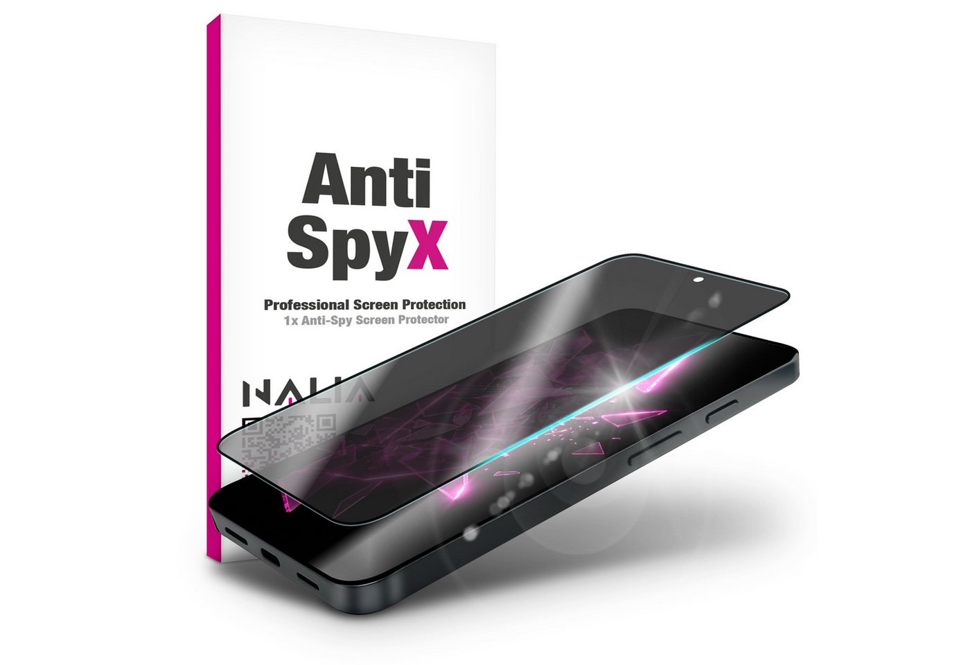 Nalia Schutzfolie Google Pixel 11 Pro XL, Displayschutzglas 9H / Anti-Spy Privacy Glas / Diskreter Sichtschutz Bild 5