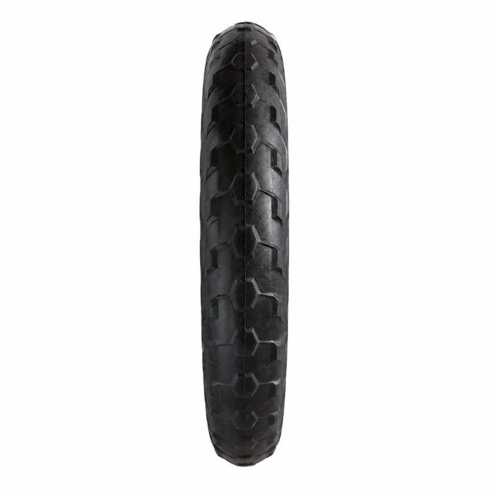 FunSport-Factory Ersatzrad 12 Zoll Komplettrad Vollgummi für Scooter Tretroller Kunststofffelge, Pannensicher, wartungsfrei, abriebfest, Kunststofffelge, Vollgummi