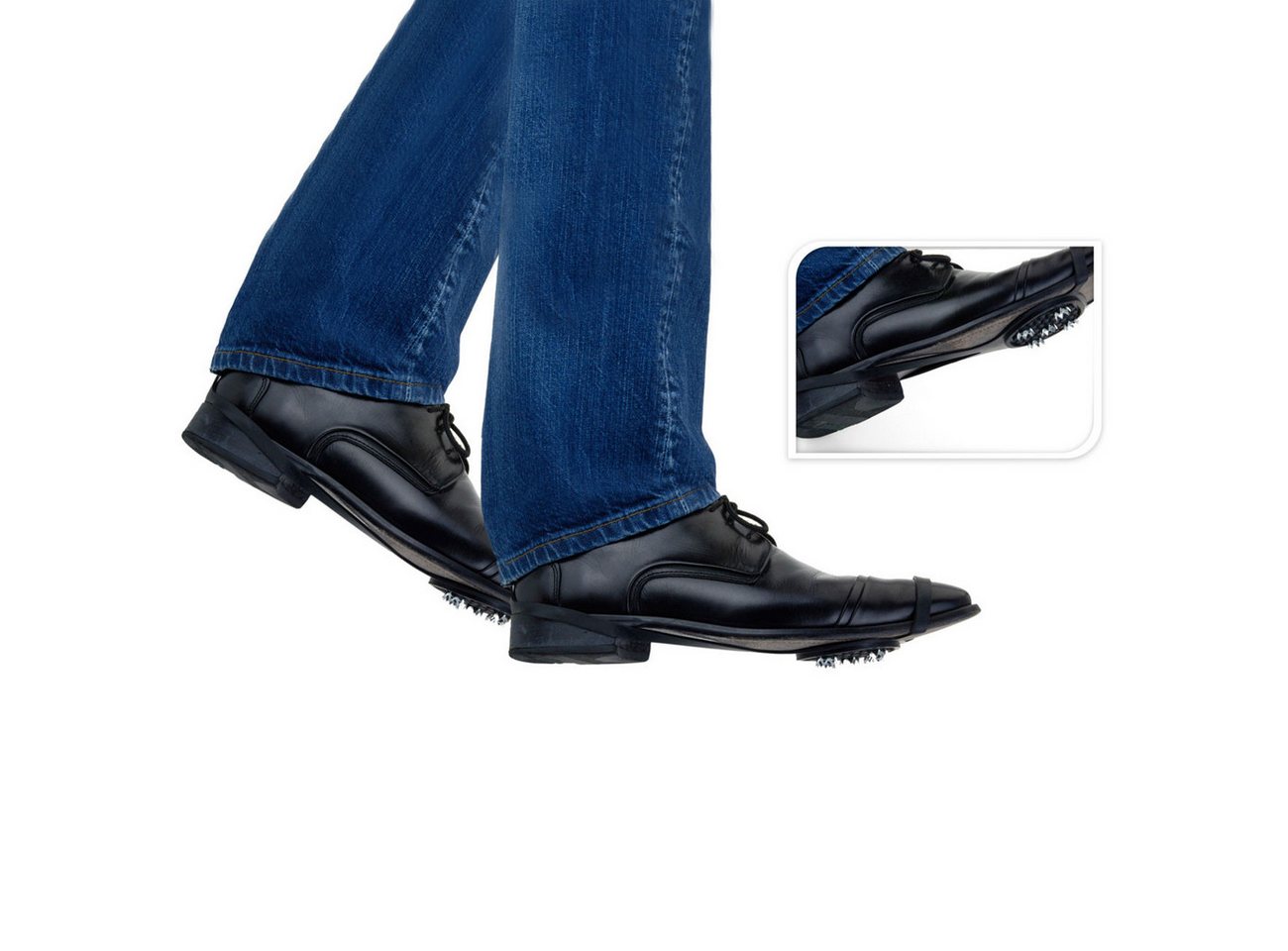 PREMIUMPARTS Spikes Schuh Spikes Schwarz – Rutschfester Halt auf Eis, Schnee & Matsch (2-tlg), Schuhgrösse: Einheitsgrösse Bild 2