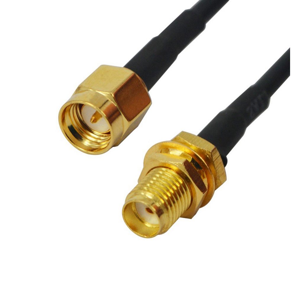 Bolwins G60 SMA Kabel 3m WLAN GPS Antennen Adapter 3m Kabel Verlängerung RG174 Verlängerungskabel, SMA Stecker, gerade Bauform, Schraubverschluss, für Antennen- und Funktechnik, SMA Buchse, passend zu Standard-SMA Anschlüssen, sichere Verbindung (300 cm), Vergoldete Kontakte, 50 Ohm Impedanz, verlustarme Signalübertragung Bild 5
