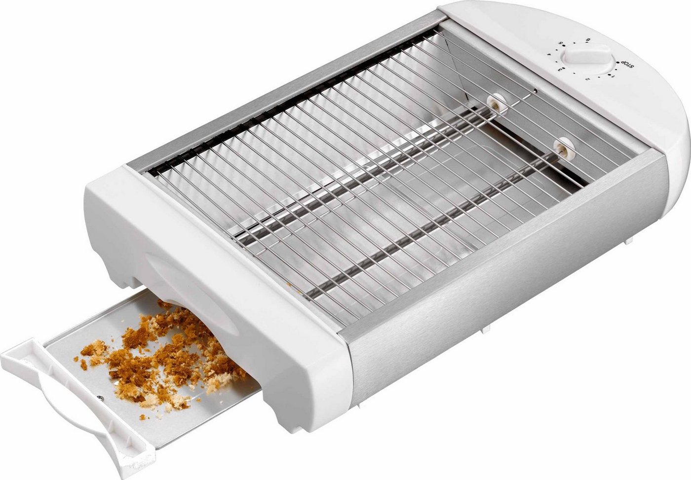 EPIQ Toaster 80001212 Flach-Toaster Brötchen-Röster, Weiß, 600 W Bild 2