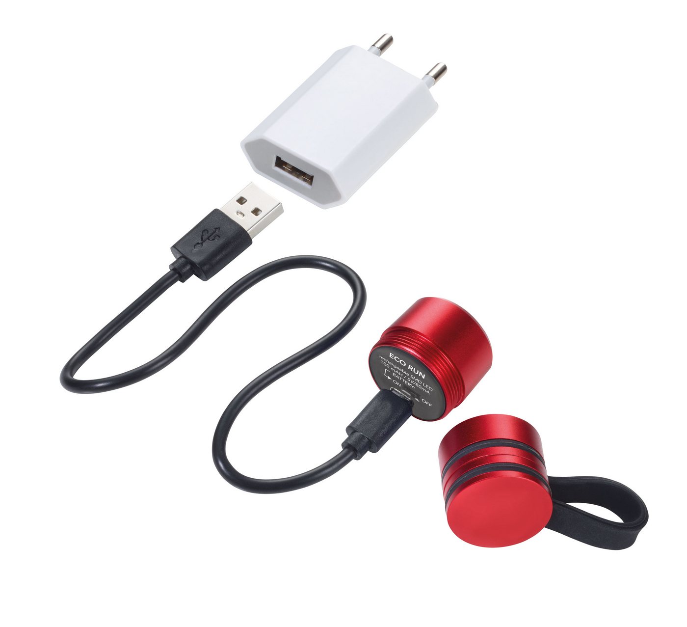 TROIKA Taschenlampe ECO RUN Sportlicht für Jogger, mit Magnet, USB-C wiederaufladbar, Mini Sicherheitslicht Outdoor mit Blinklicht für mehr Sicherheit Bild 5