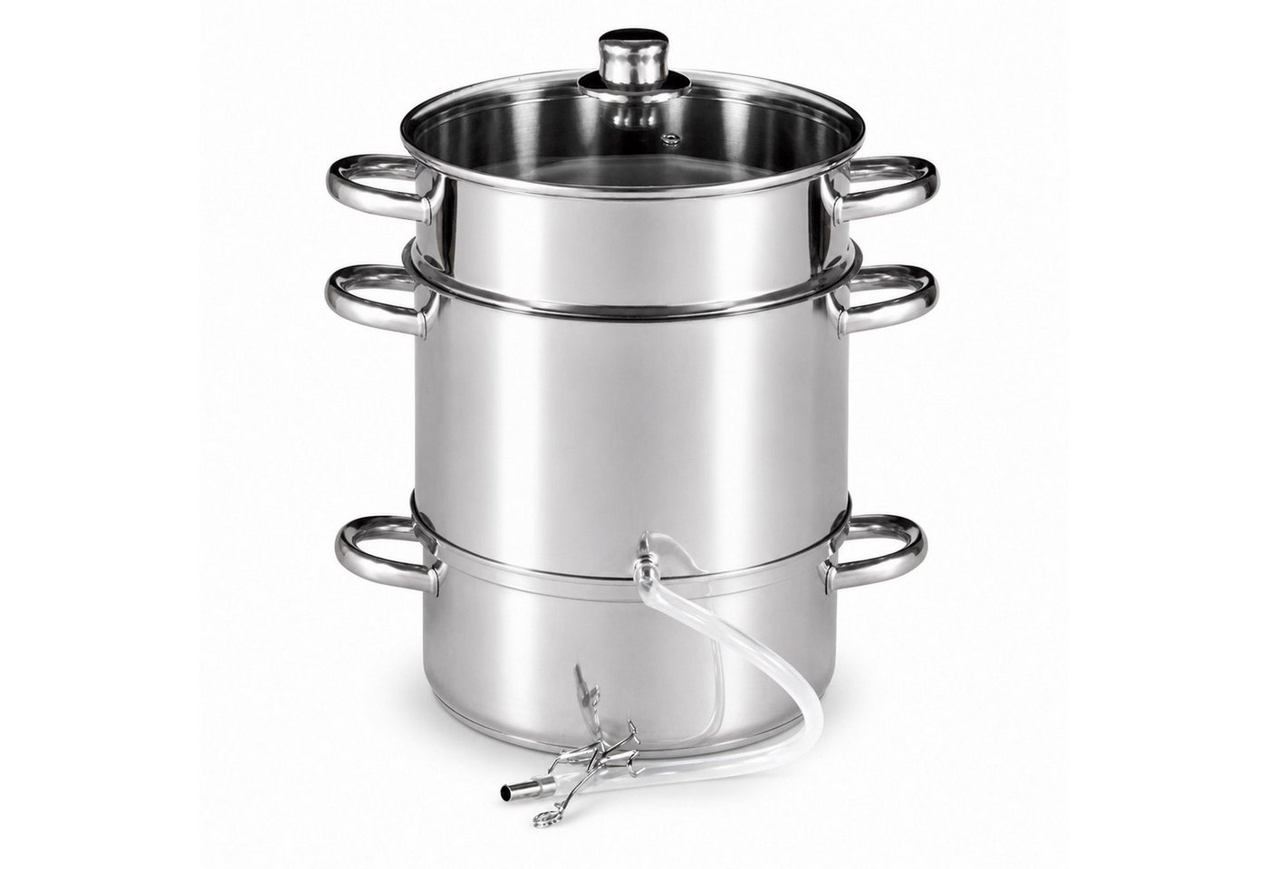BURI Entsafter Dampfentsafter 5 Liter Edelstahl Ø22 cm für alle Herdarten & Induktion Bild 2