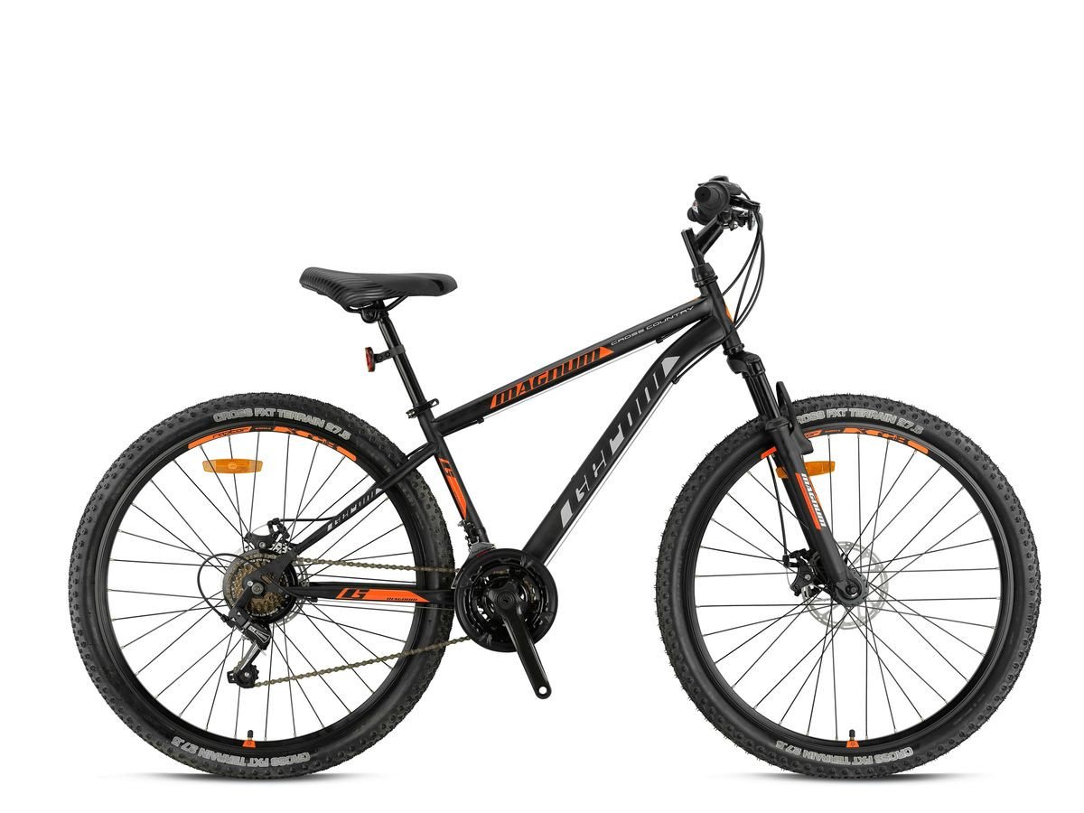 T&Y Trade Mountainbike 27,5 Zoll Mountainbike Kinder MTB Fahrrad Rad Bike MAGNUM GRAU GR26086, 21 Gang Shimano, Kettenschaltung, Federgabel, 21 Gänge, Scheibenbremse, Disc