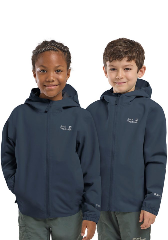 Jack Wolfskin Outdoorjacke FLAZE JACKET K für Kinder, mit Kapuze, leicht, platzsparend packbar, atmungsaktiv Bild 2