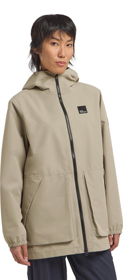 Jack Wolfskin Funktionsparka TERRAVIEW 2L PARKA W mit Kapuze, atmungsaktiv, wasserdicht, winddicht, länger geschnitten Bild 3