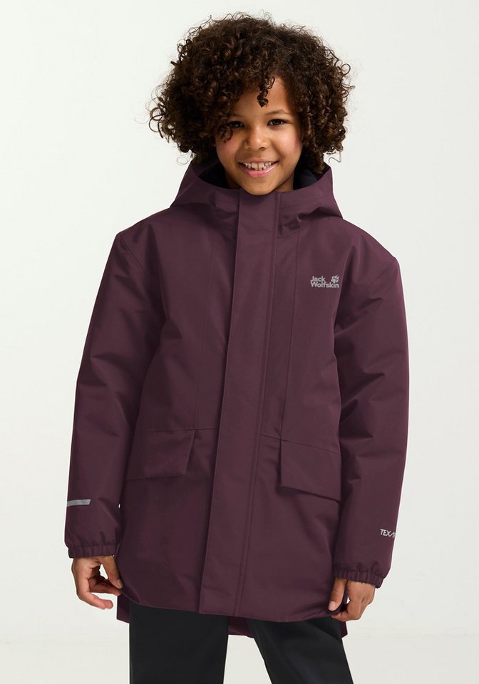 Jack Wolfskin Outdoorjacke CANVEY JKT KIDS für Kinder, mit Kapuze, wasserdicht, winddicht, atmungsaktiv, wärmend Bild 2
