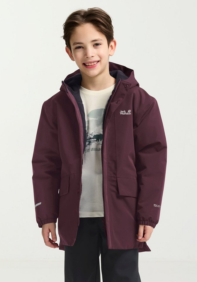 Jack Wolfskin Outdoorjacke CANVEY JKT KIDS für Kinder, mit Kapuze, wasserdicht, winddicht, atmungsaktiv, wärmend Bild 4