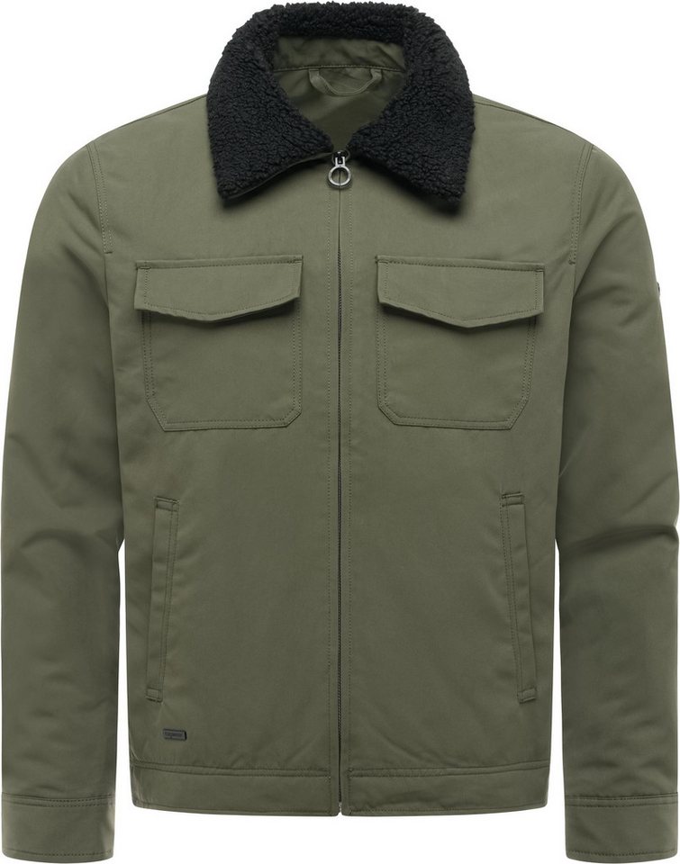 Ragwear Outdoorjacke Dyphner Warm Y Warme Herren Winterjacke mit Teddyfleece-Kragen