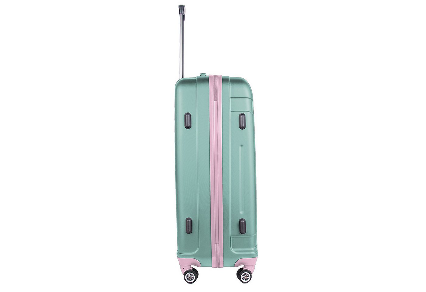 PASO Koffer Reisekoffer 65x41x25 cm leicht 3,5 kg ideal für 1 Woche, Hartschalenkoffer Mintgrün Mittelgroß 65L ABS 4 Rollen TSA Bild 2