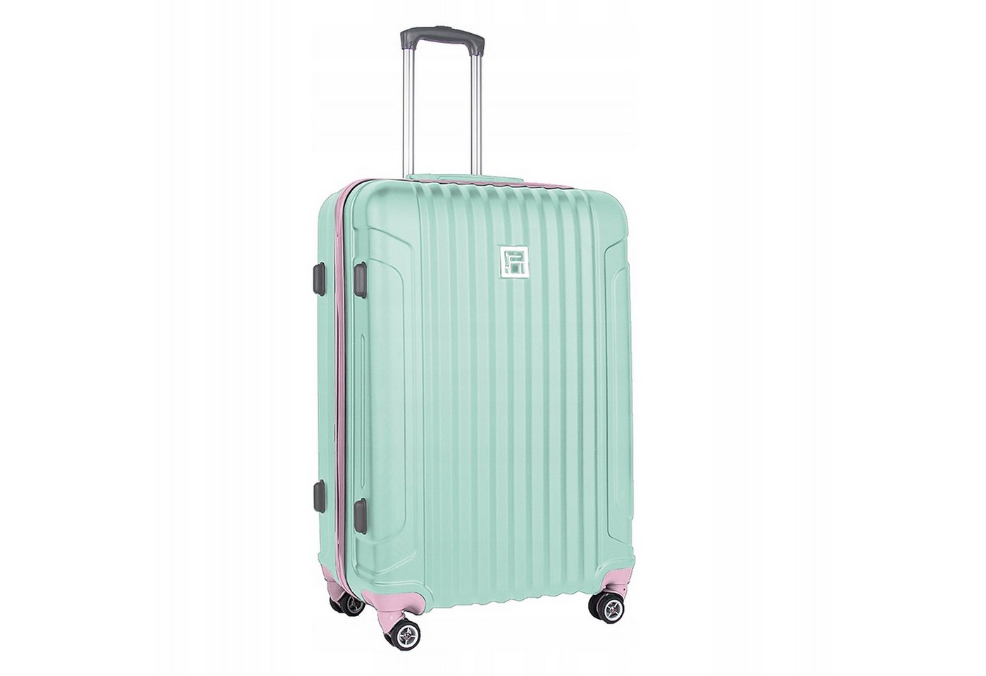 PASO Koffer Reisekoffer 65x41x25 cm leicht 3,5 kg ideal für 1 Woche, Hartschalenkoffer Mintgrün Mittelgroß 65L ABS 4 Rollen TSA Bild 3