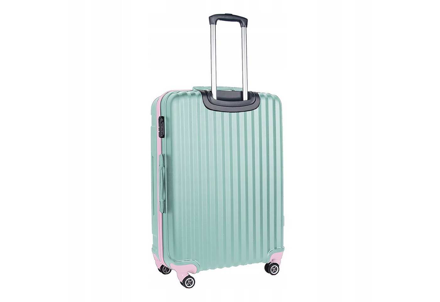PASO Koffer Reisekoffer 65x41x25 cm leicht 3,5 kg ideal für 1 Woche, Hartschalenkoffer Mintgrün Mittelgroß 65L ABS 4 Rollen TSA Bild 5