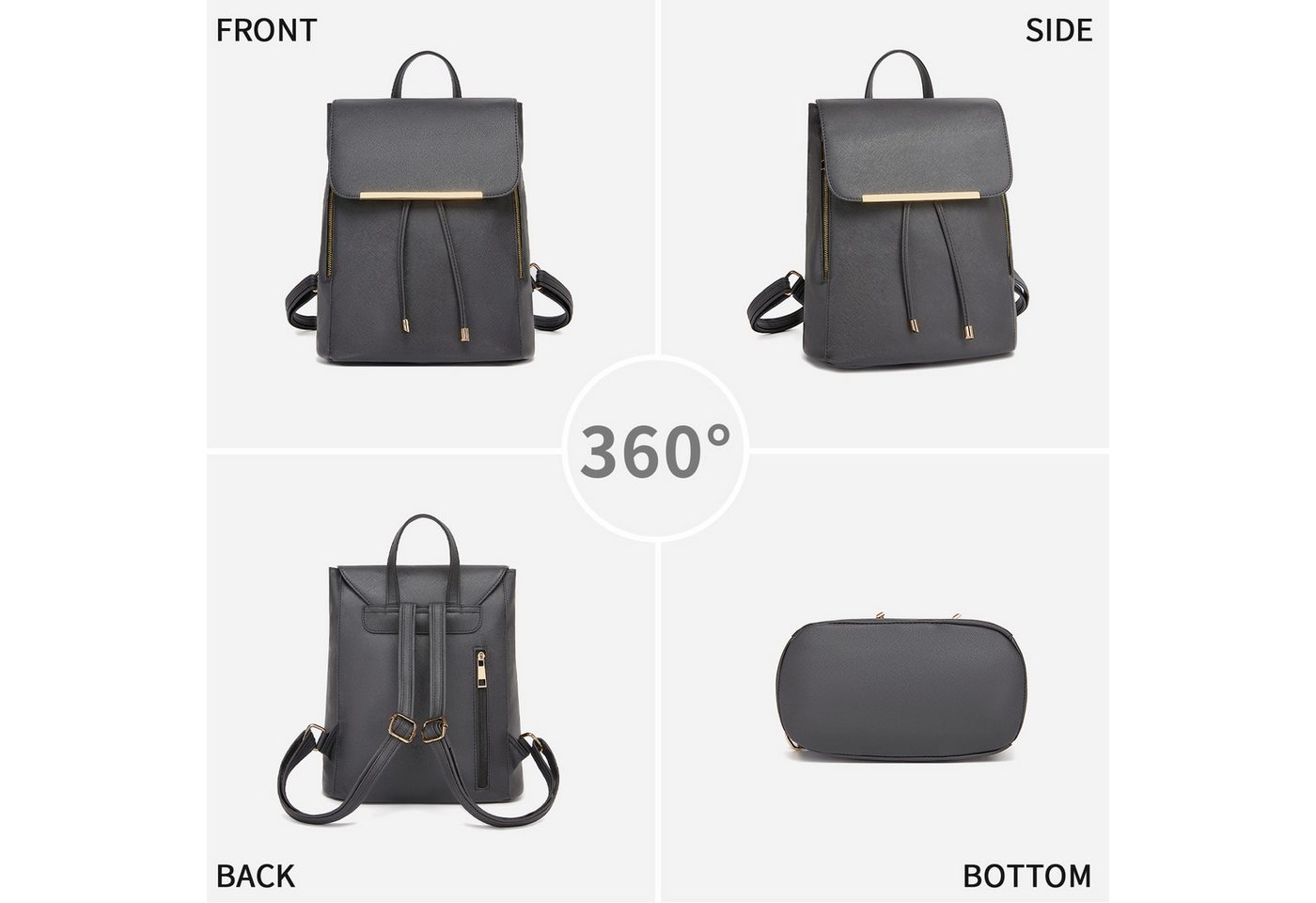 Miss Lulu Tagesrucksack Rucksack für Damen – kleiner, wasserdichter Cityrucksack