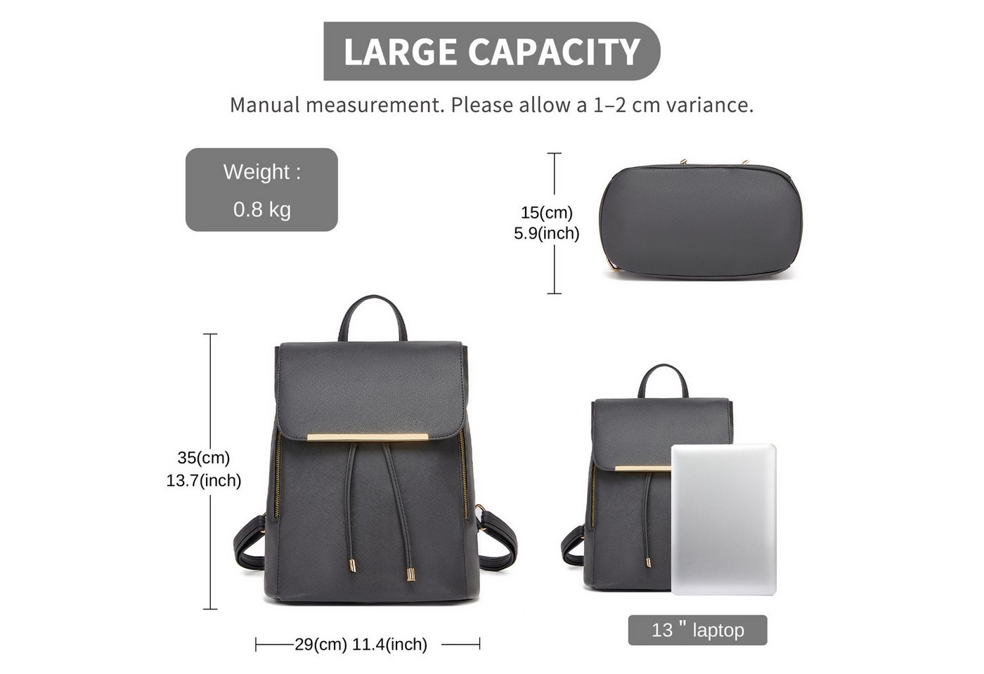 Miss Lulu Tagesrucksack Rucksack für Damen – kleiner, wasserdichter Cityrucksack Bild 2