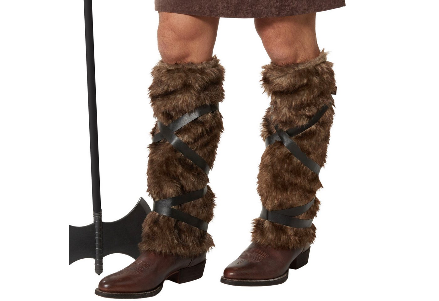dressforfun Wikinger-Kostüm Nordfrau/Kriegerin Wikinger, in braun, Gr. XXL, Mit Oberteil, Gürtel, Umhang und mehr, Komplettes Set: Alle wichtigen Accessoires inkl.