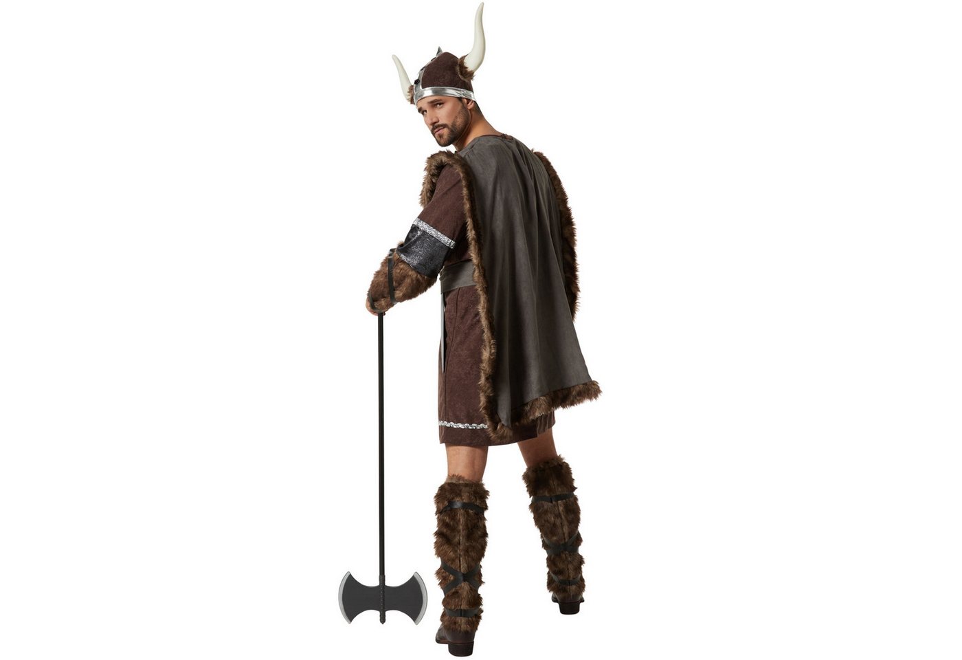 dressforfun Wikinger-Kostüm Nordfrau/Kriegerin Wikinger, in braun, Gr. XXL, Mit Oberteil, Gürtel, Umhang und mehr, Komplettes Set: Alle wichtigen Accessoires inkl. Bild 3