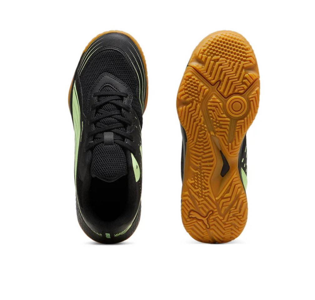 PUMA Hallen-Indoorschuhe Solarflash III JR schwarz/limegrün Kinder Badmintonschuh Bild 3
