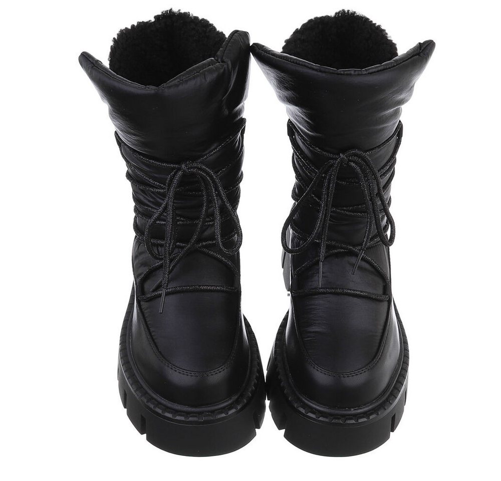 Ital-Design Damen Snowboots Freizeit Snowboots (88489464) Blockabsatz Stiefeletten in Schwarz Bild 2