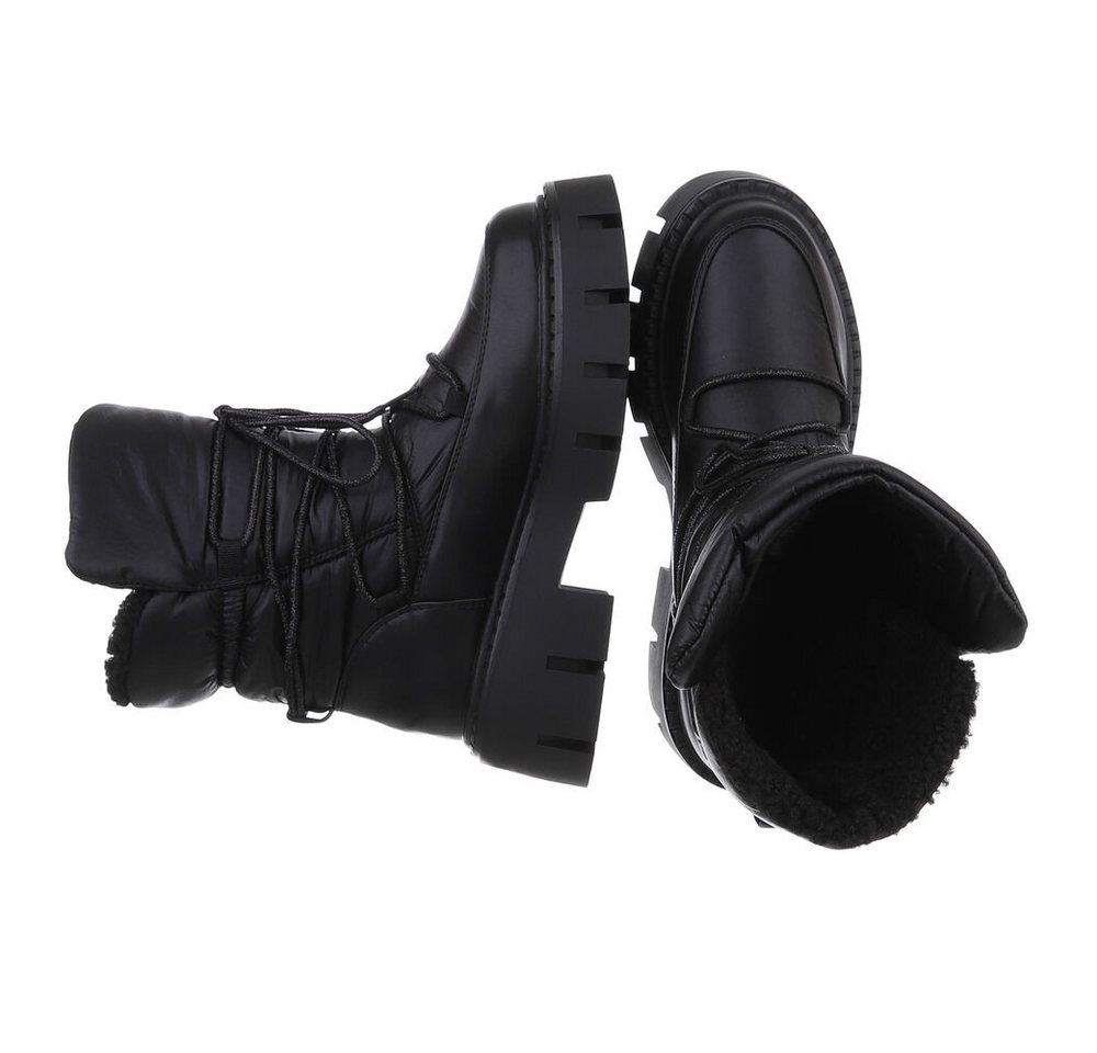 Ital-Design Damen Snowboots Freizeit Snowboots (88489464) Blockabsatz Stiefeletten in Schwarz Bild 5