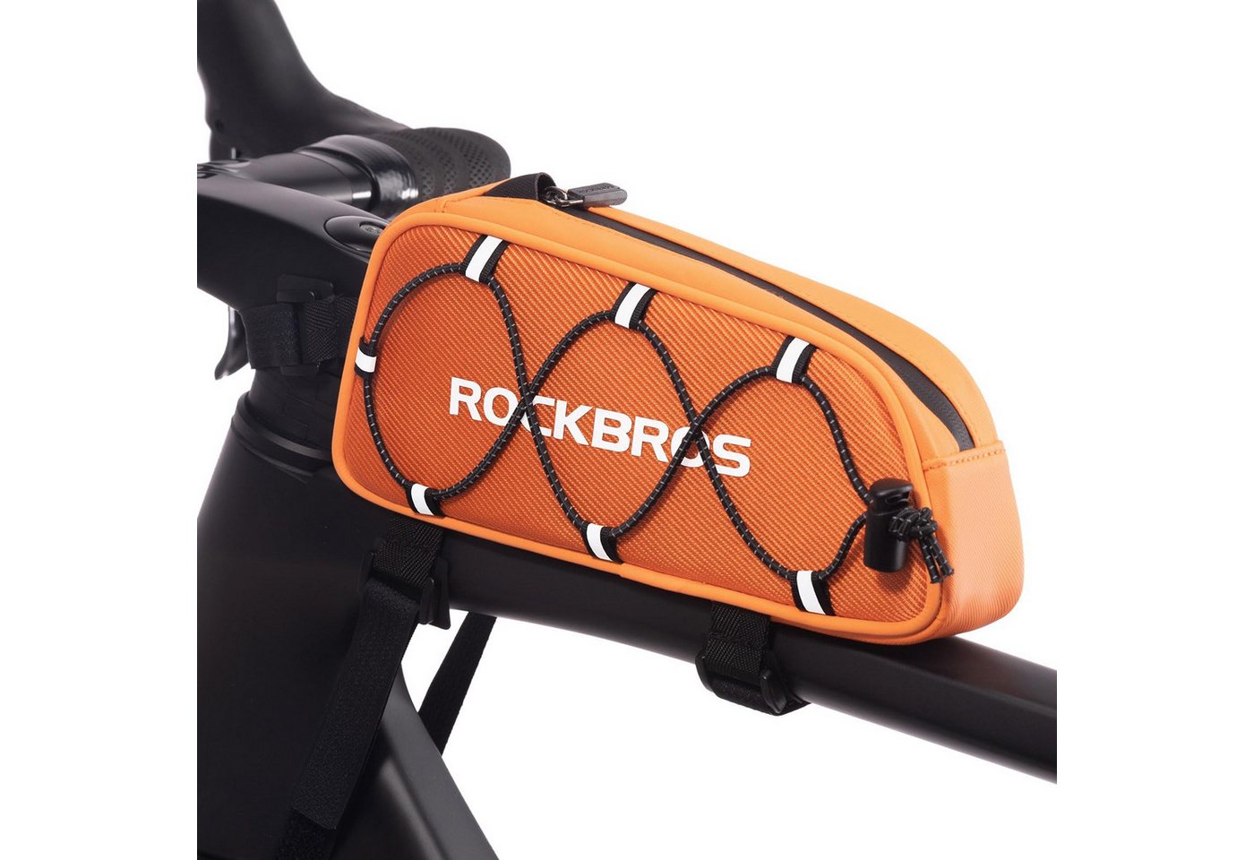 ROCKBROS Rahmentasche Rahmentasche Oberrohrtasche 1 L, reflektierend, wasserabweisend, einfache Montage Bild 2