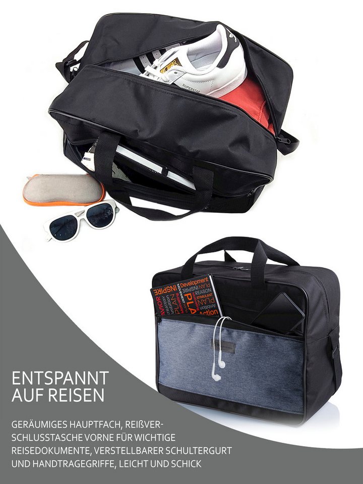 BambiniWelt by Rafael K. Reisetasche Handgepäck Boardgepäck Bordcase 40x20x25 40x30x20 Ryanair Wizzair (M2), in 2 Größen: 40x25x20cm (klein), 40x30x20cm (groß) Bild 2