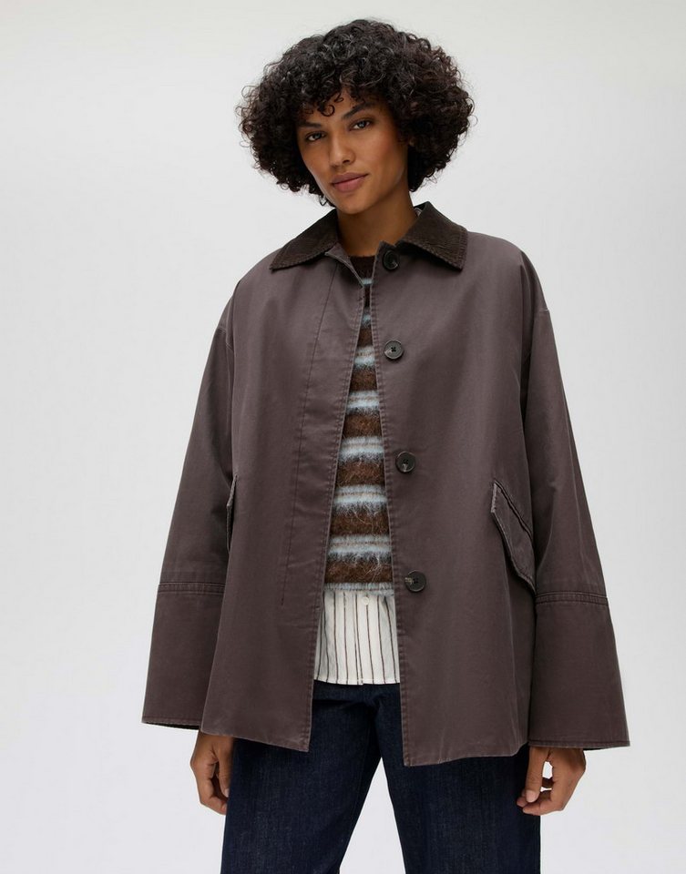 OPUS Outdoorjacke Haminu aus fließender Webware Ausgestellte Form mit gewachster Oberfläche und Seitenschlitzen Bild 5