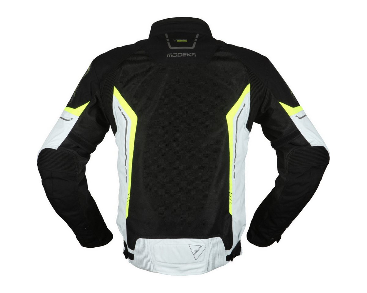 Modeka Motorradjacke Modeka Khao Air Textiljacke schwarz / hellgrau / gelb motorradjacke herren Bild 2