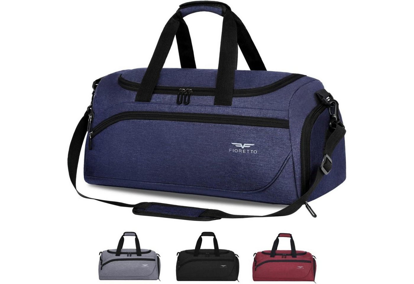 LuxusKollektion Sporttasche Sporttasche Schuhfach Nassfach wasserdicht 35L Navy Blau 35l-blau Bild 2