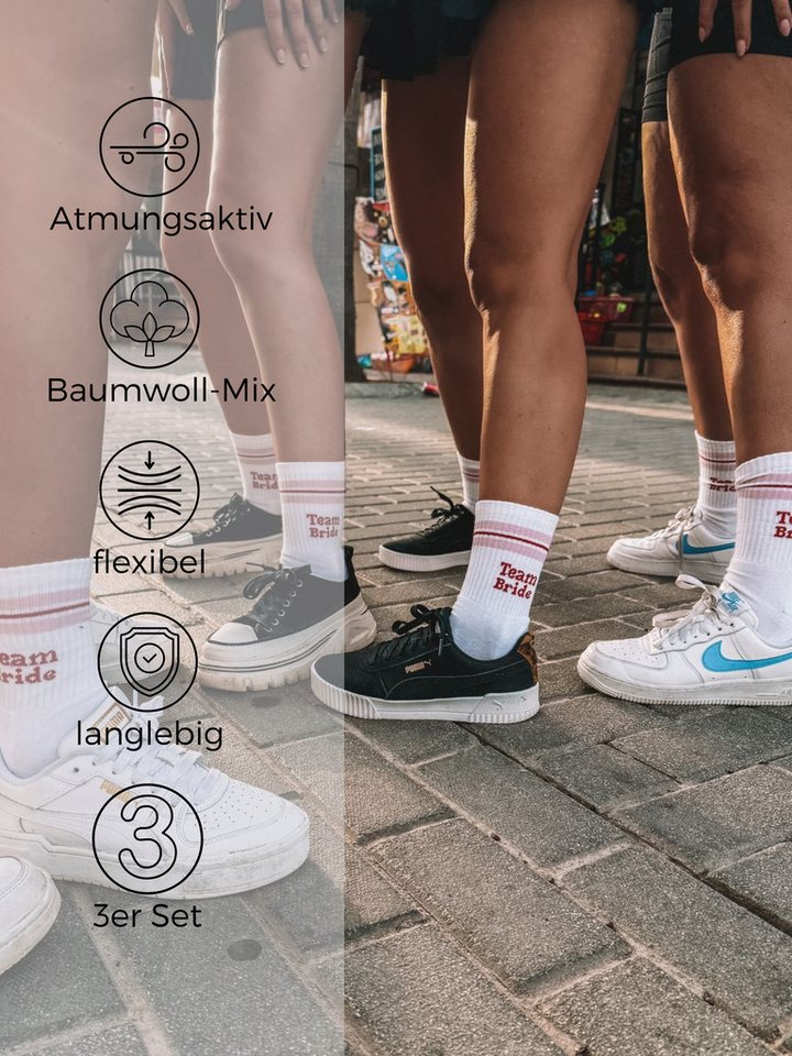 Studio Nolis Tennissocken Bride - JGA - Crew Socks Braut (1-Paar)