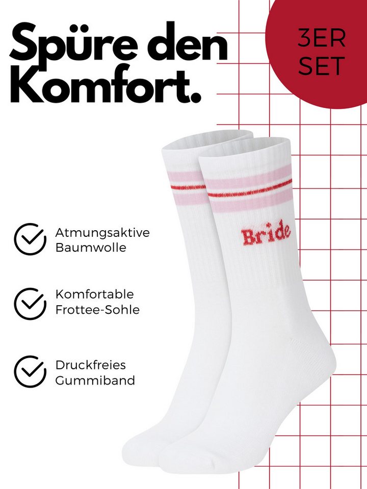 Studio Nolis Tennissocken Bride - JGA - Crew Socks Braut (1-Paar) Bild 3