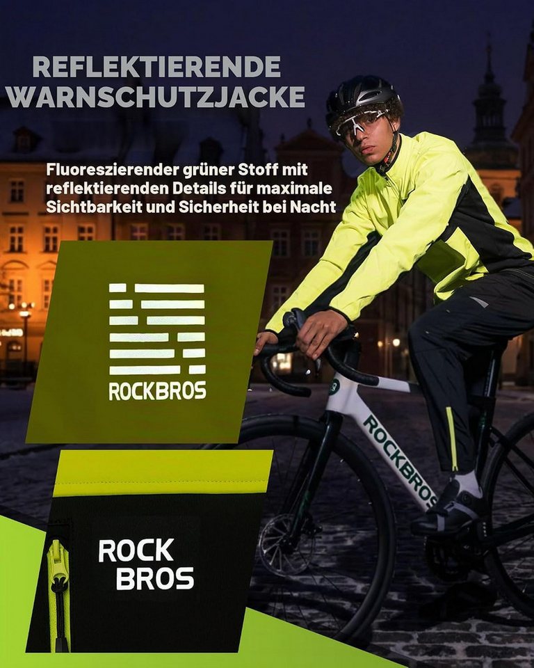 ROCKBROS Fahrradjacke Winter Fahrradjacke Herren Winddicht Warm Atmungsaktiv Bild 3