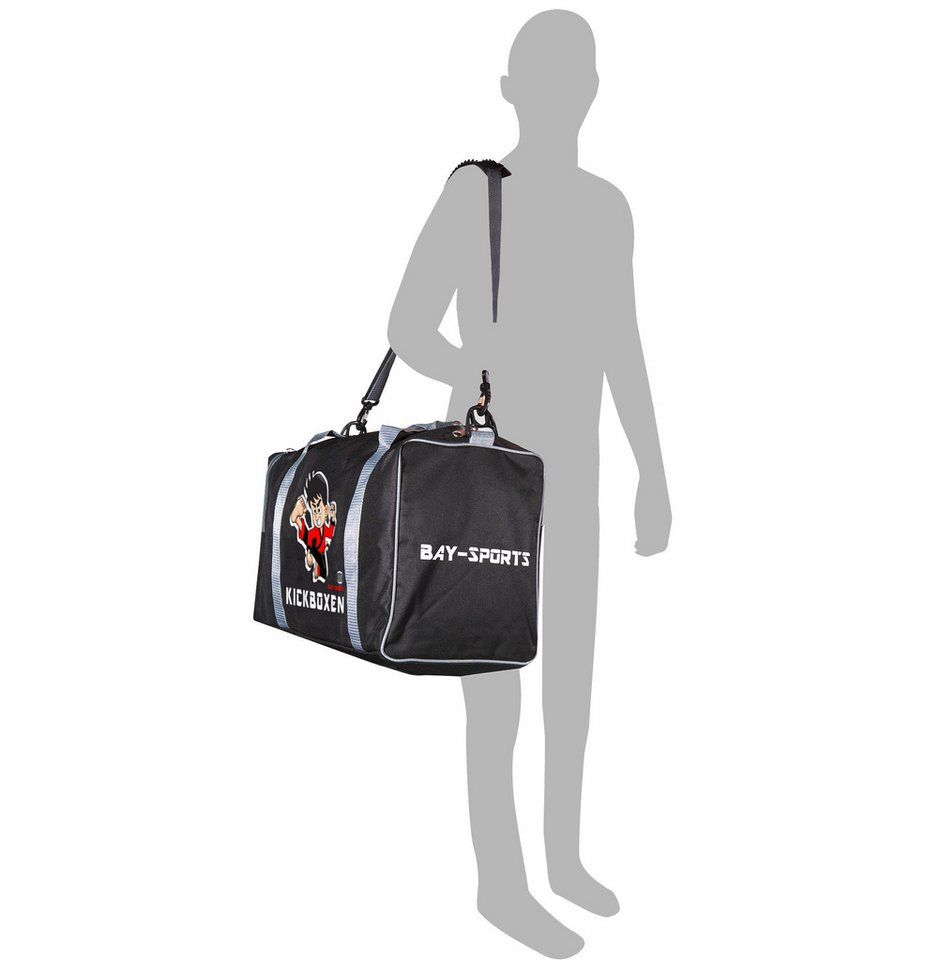 BAY-Sports Sporttasche Kickboxen Trainingstasche für Kinder Kick Boxen Kindertasche grau (Stück), Für kleine Nachwuchsfighter, 50 cm, aufgeweckten Design Mädchen/Jungs Bild 5