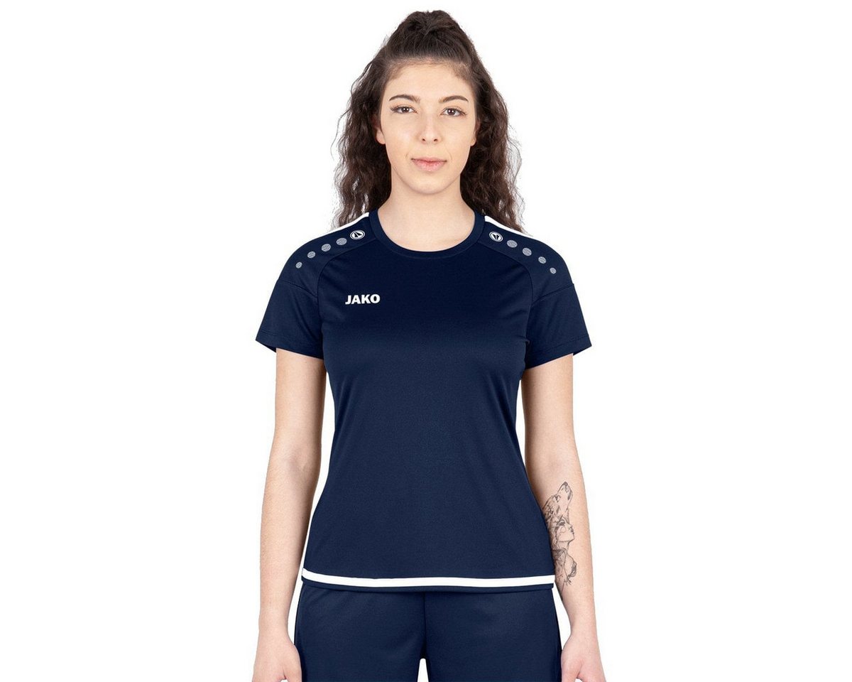 Jako Trainingsshirt Trikot Striker 2.0 KA (100% Polyester Keep Dry) dunkelblau/weiss Damen Bild 4