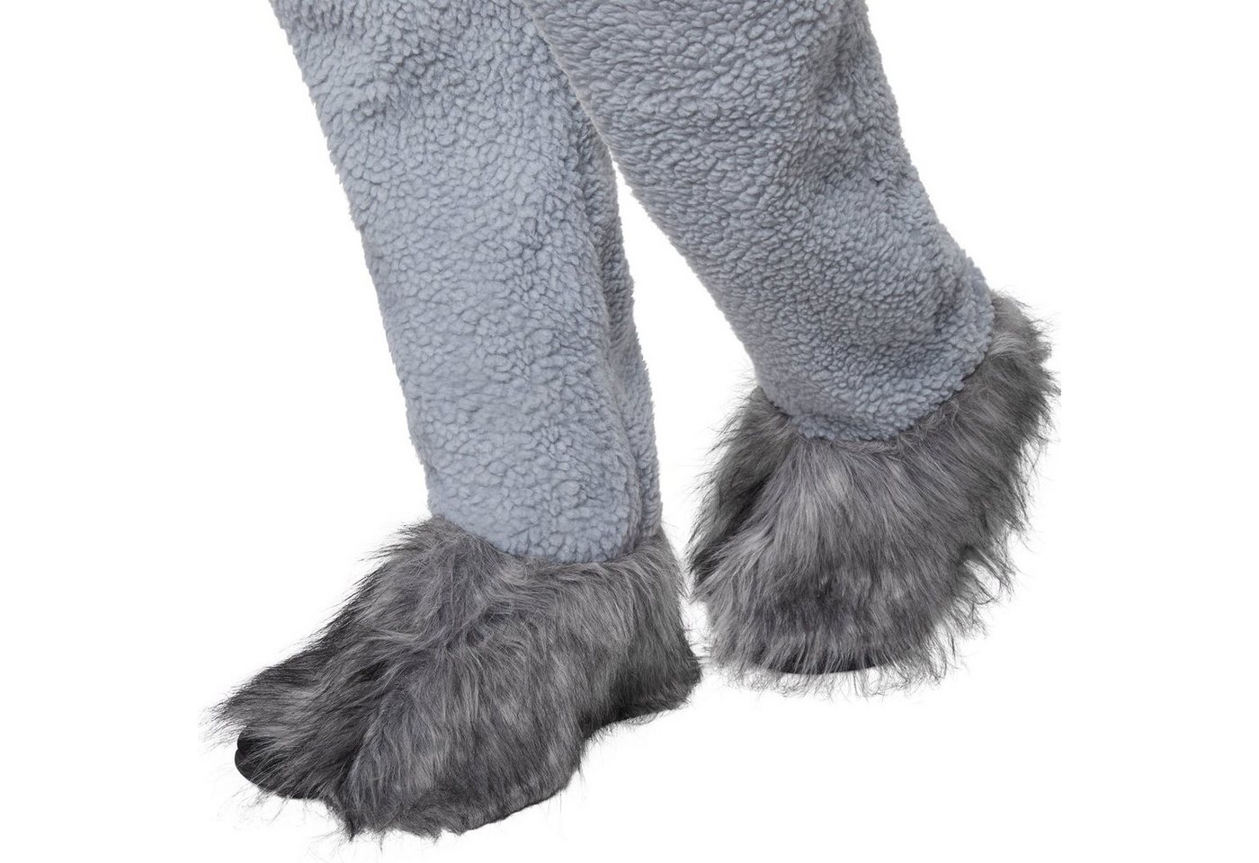 dressforfun Kostüm Wolf/Raubtier, in grau, Gr. L, Pfoten mit Gummizug für Hände und, Rückseitiger langer Reißverschl., Mütze mit Ohren und Stoffinnenfutter Bild 4