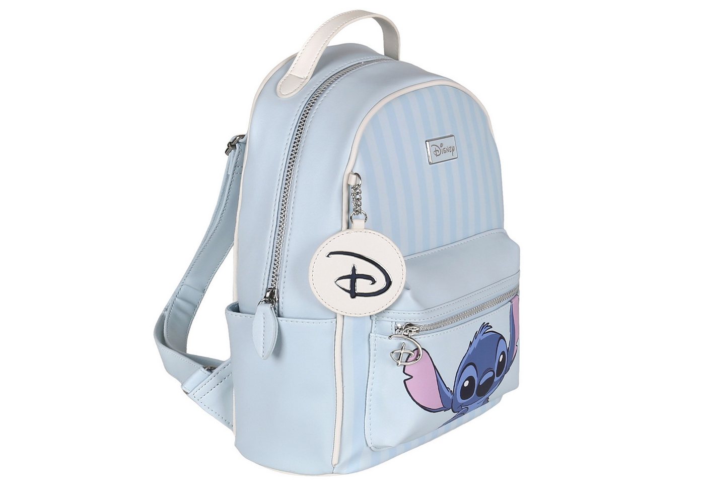 Disney Cityrucksack DISNEY Stitch Damen Rucksack Kunstleder geräumig 24 × 10 × 34 cm