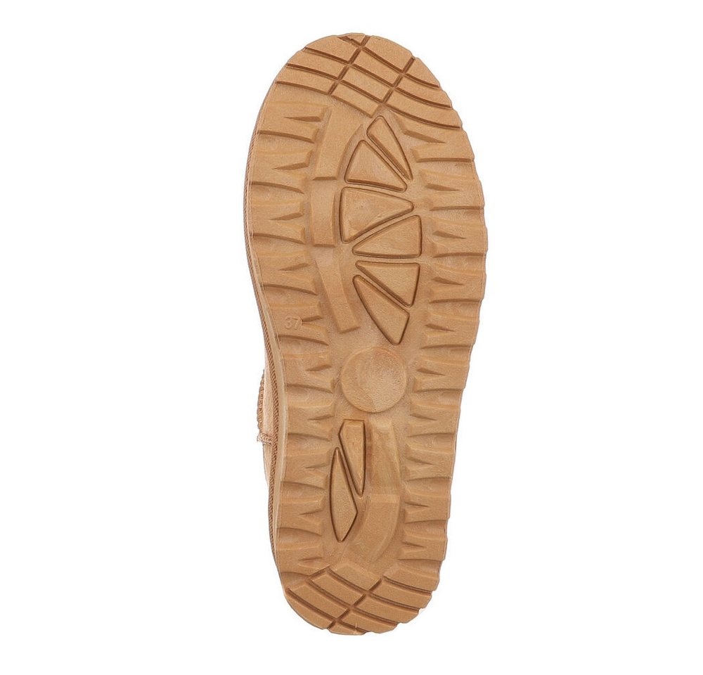 Ital-Design Damen Snowboots Freizeit Snowboots (87451970) Flach Plateaustiefeletten in Camel