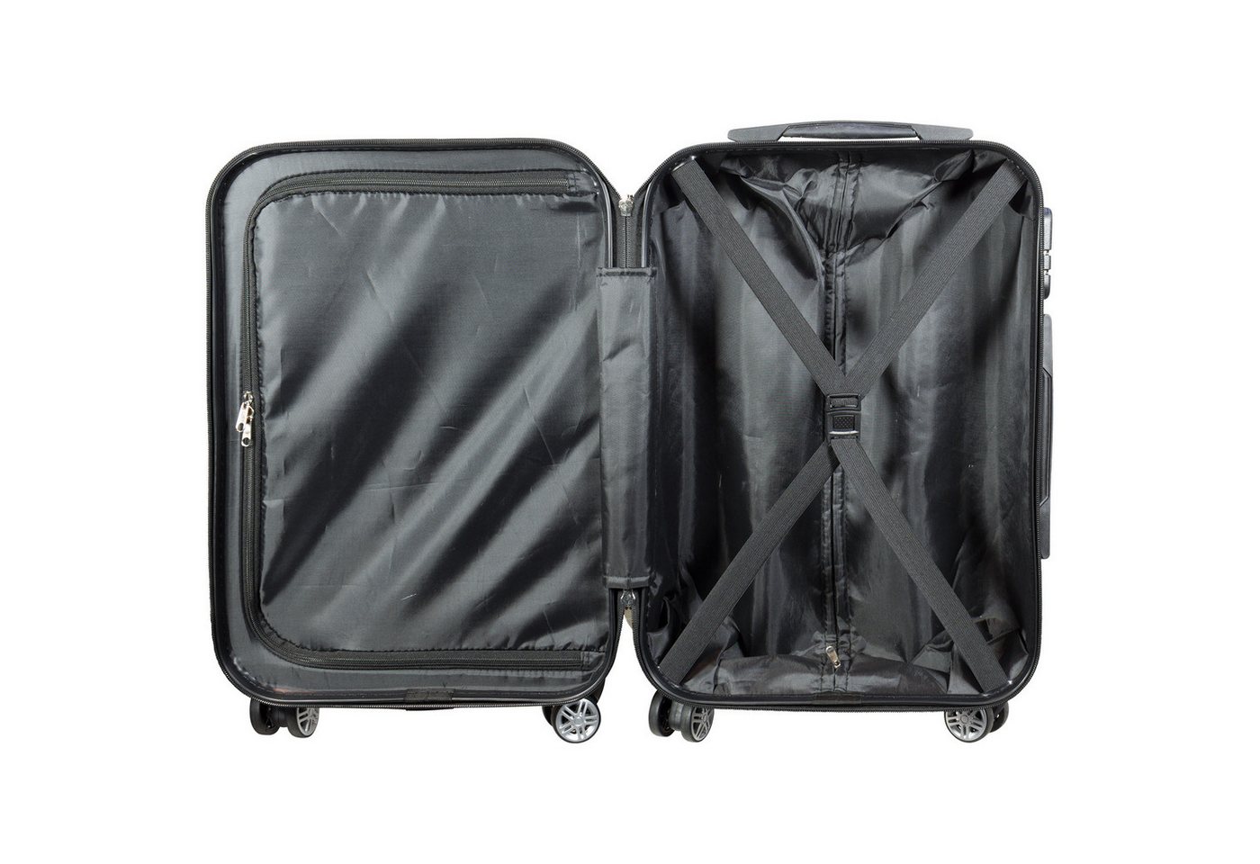 Trendyshop365 Hartschalen-Trolley Janeiro, bunter Koffer mit Motiv, 3 Größen, 4 Rollen, Zahlenschloss, Polycarbonat, Dehnfalte Bild 2