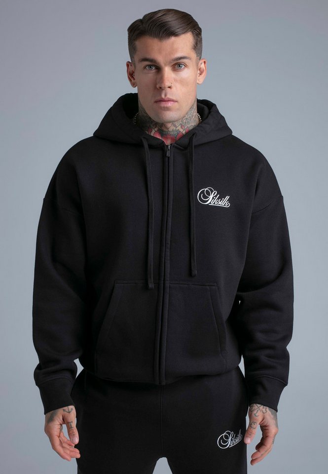 Siksilk Sweatanzug SikSilk Herren Schwarz Hoodie and Joggers Set Bild 2