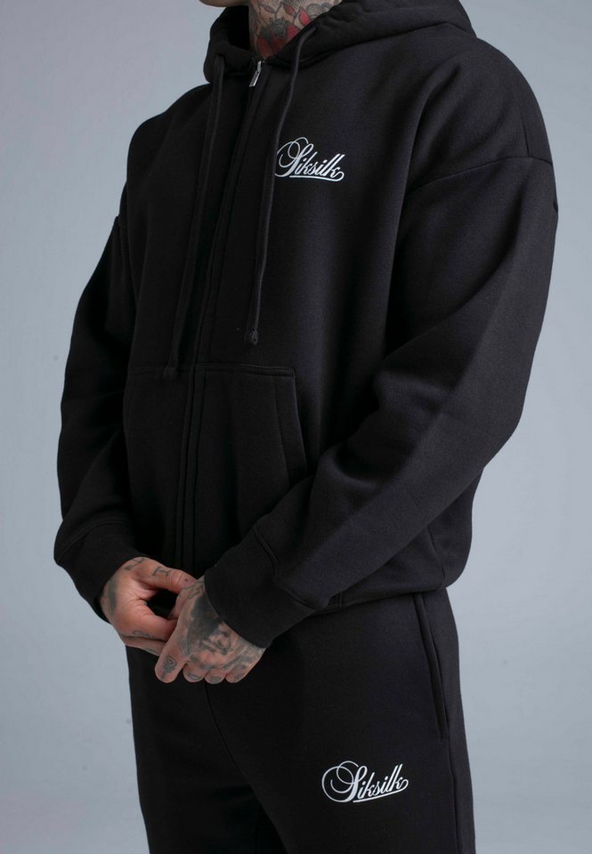 Siksilk Sweatanzug SikSilk Herren Schwarz Hoodie and Joggers Set Bild 3