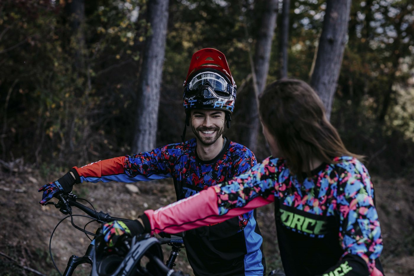 FORCE Radtrikot Force MTB Jersey Downhill Trikot Reckless Rot Bild 3