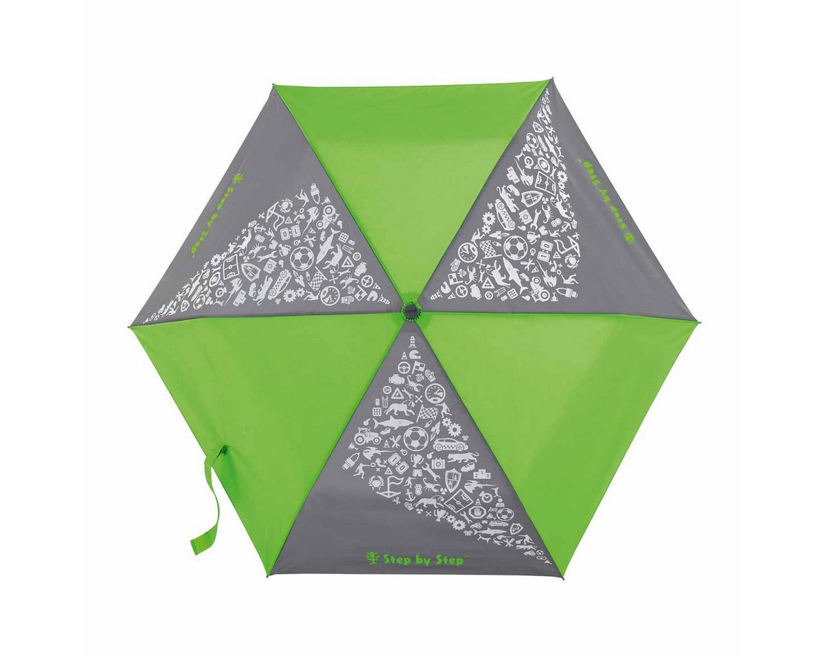 Step by Step Schulranzen Regenschirm Neon Grün (1 Stück), Doppler Schirm, Ø 100 cm, Regenschutz