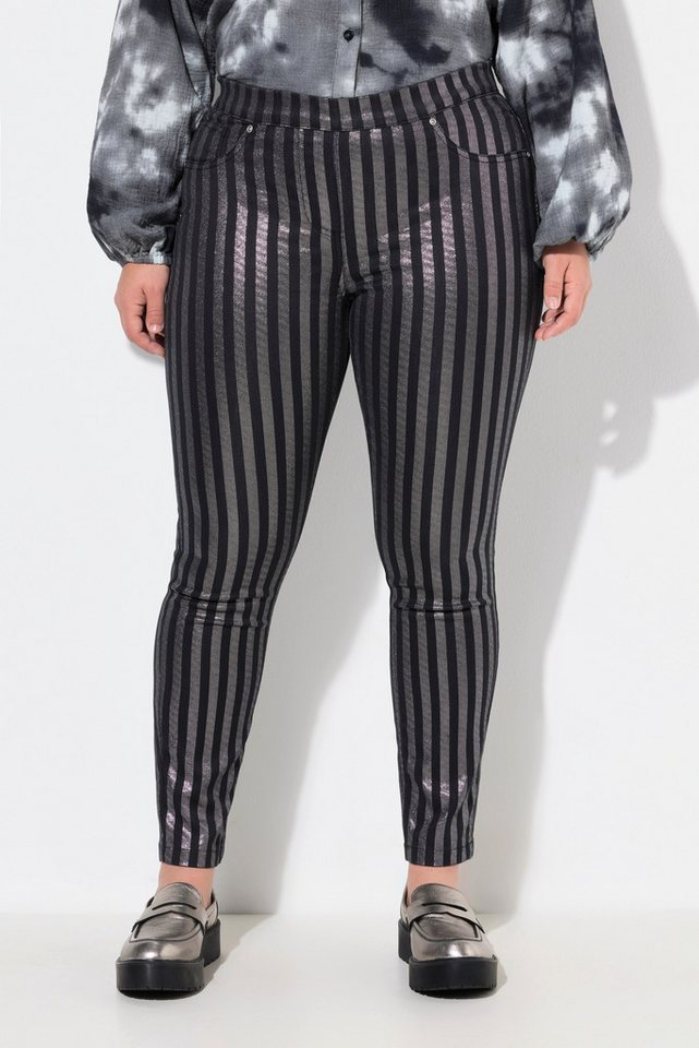 Angel of Style Funktionshose Jeggings Slim Fit Glitzer-Streifen