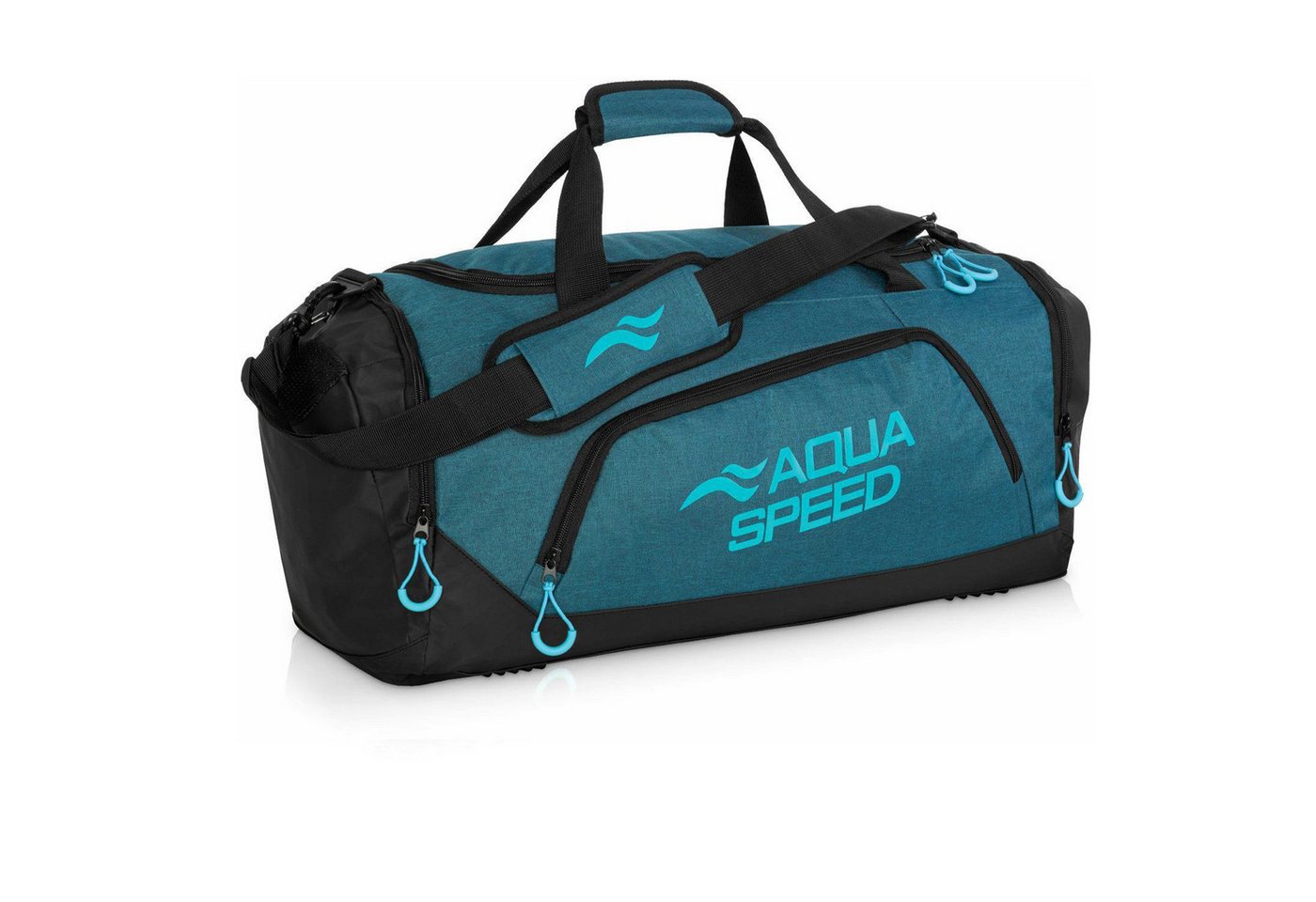 Aqua Speed Sporttasche Duffle Bag L 42L Training Fitness Schwimmen Pool Öffnung 27 (Fitness Tasche mit breiter U Öffnung für schnellen Zugriff oben), Klettgriff erleichtert Transport auch bei voller Beladung Bild 3