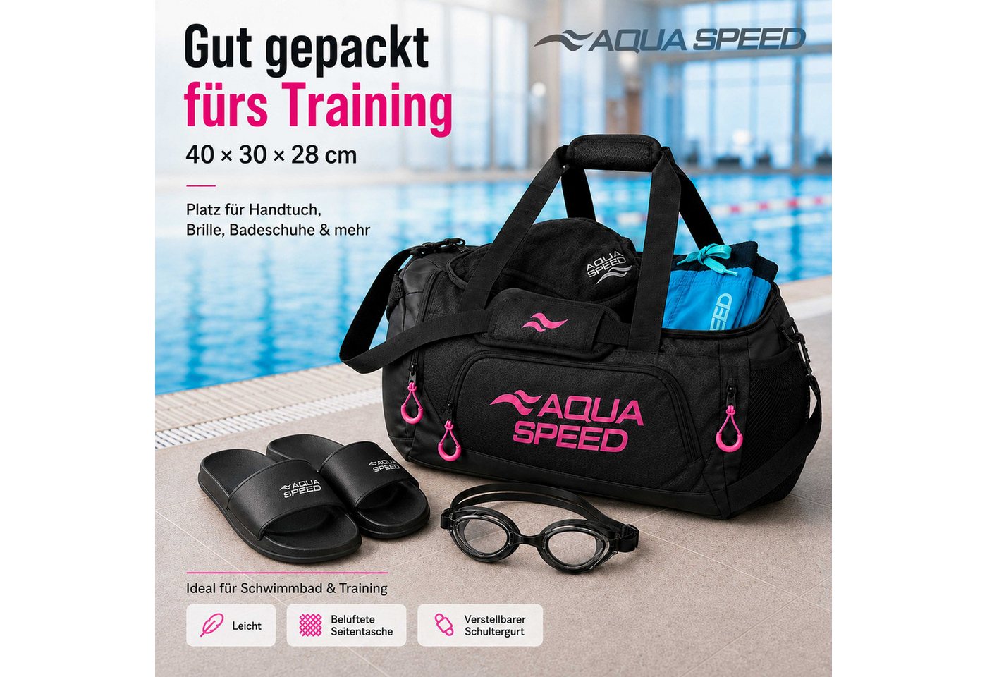 Aqua Speed Sporttasche Duffle Bag Sporttasche Wassersport Sportbeutel Turnbeutel Bild 4