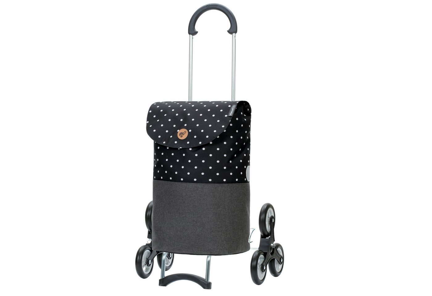 Andersen Einkaufstrolley Treppensteiger Scala Shopper Duko schwarz, belastbar bis 40kg, wasserabweisend Bild 2