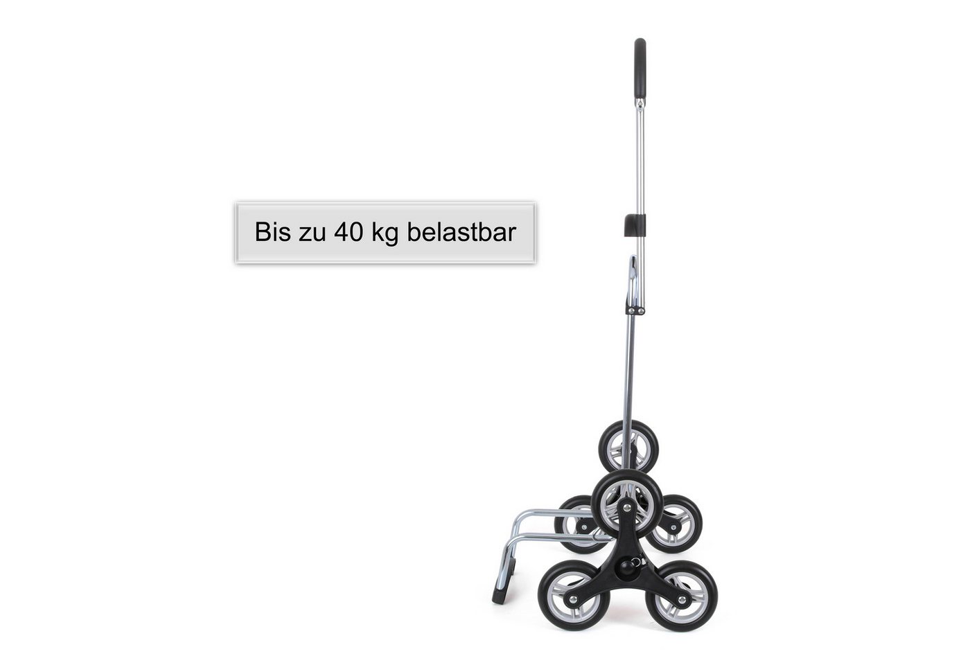 Andersen Einkaufstrolley Treppensteiger Scala Shopper Duko schwarz, belastbar bis 40kg, wasserabweisend Bild 4